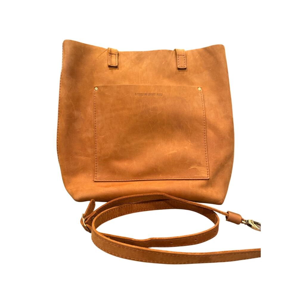 Beautiful, full size, Portland, leather goods tote
